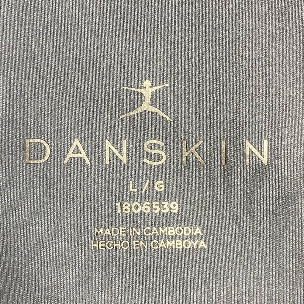 Danskin Womens Brushed Leggings Large Nebula Blue High Rise Side Pocket Yoga NWT - Picture 2 of 8